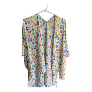 Vibrant Multicolor Animal Print Kimono